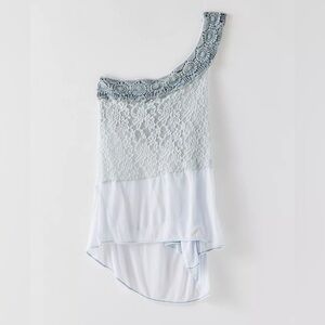 Free People New Romantics Lace One Shoulder Top